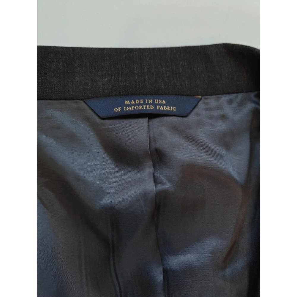 Brooks Brothers Regent Mens Sport Coat 44L Gray Wool Made in USA 2 Button Blazer
